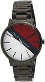 Armani Exchange Cayde Multicolor Dial Black Steel Strap Watch For Men - AX2725