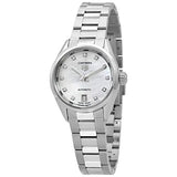 Buy Shop Tag Heuer Carrera Diamonds Mother of Pearl Dial Silver Steel Strap Watch for Women - WBN2412.BA0621 USA Online