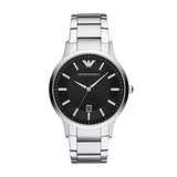 Emporio Armani Sportivo Black Dial Silver Stainless Steel Watch For Men - AR2457