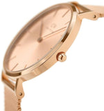 Buy Shop Daniel Wellington Petite Rose Gold Dial Rose Gold Mesh Bracelet Watch For Women - DW00100471 USA Online