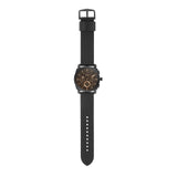 Buy Shop Fossil Machine Chronograph Black Dial Black Leather Strap Watch for Men - FS5586 USA Online