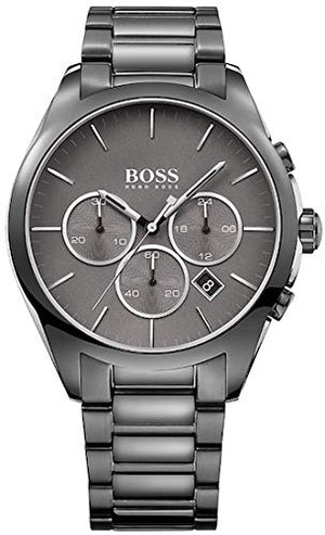 Buy Shop Hugo Boss Classic Grey Dial Grey Steel Strap Watch for Men - 1513364 USA Online