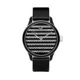 Buy Shop Marc Jacobs Lidia Stripe Glitz Black Dial Black Leather Strap Watch for Women - MBM1166 USA Online