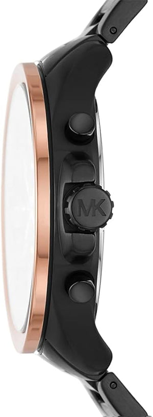 Buy Shop Michael Kors Wren Chronograph Black Dial Black Steel Strap Watch For Men - MK8933 USA Online