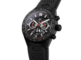 Buy Shop Tag Heuer Carrera Automatic Chronograph Black Dial Black Rubber Strap Watch for Men - CBG2A90.FT6173 USA Online