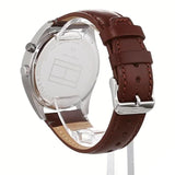 Tommy Hilfiger Deacon White Dial Brown Leather Strap Watch for Men - 1791550