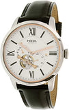 Buy Shop Fossil Townsman Automatic White Dial Black Leather Strap Watch for Men - ME3104 USA Online