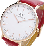 Buy Shop Daniel Wellington Classic Suffolk White Dial Brown Leather Strap Watch For Women - DW00100120 USA Online