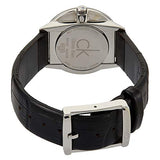 Calvin Klein Accent Black Dial Black Leather Strap Watch for Women - K2Y231C3