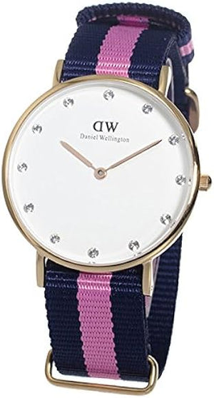 Buy Shop Daniel Wellington Classy Winchester White Dial Two Tone NATO Strap Watch For Women - DW00100077 USA Online