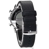 Buy Shop Emporio Armani Luigi Chronograph Blue Dial Black Leather Strap Watch For Men - AR1736 USA Online