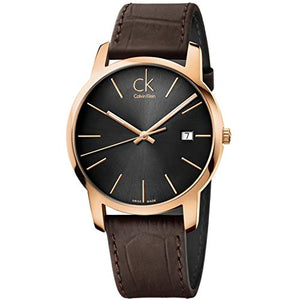 Buy Shop Calvin Klein City Chronograph Brown Dial Brown Leather Strap Watch for Men - K2G2G6G3 USA Online