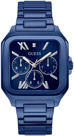 Buy Shop Guess Dress Multifunction Blue Dial Blue Steel Strap Watch for Men - GW0631G3 USA Online