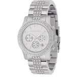 Buy Shop Michael Kors Bradshaw Silver Dial Silver Steel Strap Watch For Women - MK5108 USA Online