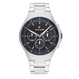 Buy Shop Tommy Hilfiger Justin Chronograph Gray Dial Silver Steel Strap Watch For Men - 1792054 USA Online