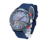 Buy Shop Tommy Hilfiger Digital Analog Blue Dial Blue Rubber Strap Watch For Men - 1791761 USA Online