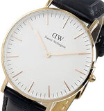 Buy Shop Daniel Wellington Classic Reading White Dial Black Leather Strap Watch For Women - DW00100041 USA Online