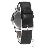 Buy Shop Movado Sapphire Silver Dial Black Leather Strap Watch for Men - 606694 USA Online