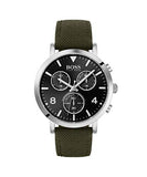 Buy Shop Hugo Boss Vesada Grey Dial Green Nylon Strap Watch for Men - 1513692 USA Online