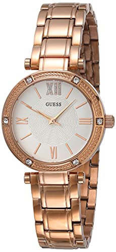 Buy Shop Guess Park Ave White Dial Rose Gold Steel Strap Watch for Women - W0767L3 USA Online