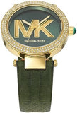 Buy Shop Michael Kors Parker Green Dial Green Leather Strap Watch For Women - MK4724 USA Online