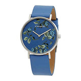 Buy Shop Coach Perry Floral Blue Dial Blue Leather Strap Watch for Women - 14503294 USA Online