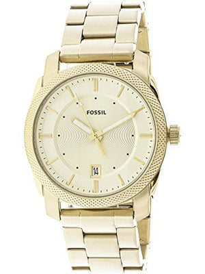 Buy Shop Fossil Machine Gold Dial Gold Steel Strap Watch for Men - FS5264 USA Online