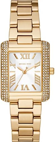Buy Shop Michael Kors Emery Three-Hand Crystals Silver Dial Gold Steel Strap Watch for Women - MK4640 USA Online