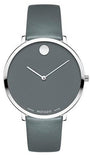 Buy Shop Movado Museum 70th Anniversary Grey Dial Grey Leather Strap Watch For Women - 0607144 USA Online