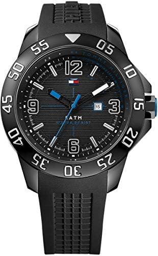 Buy Shop Tommy Hilfiger Sport Multifunction Black Dial Black Rubber Strap Watch for Men - 1790983 USA Online