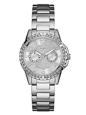 Buy Shop Guess Sassy Multifunction Quartz Silver Dial Silver Steel Strap Watch For Women - W0705L1 USA Online