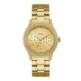 Buy Shop Guess Bedazzle Diamonds Gold Dial Gold Steel Strap Watch For Women - W1097L2 USA Online