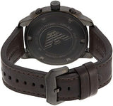 Buy Shop Emporio Armani Delta Chronograph Brown Dial Brown Leather Strap Dial Watch For Men - AR6055 USA Online