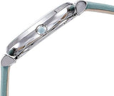 Buy Shop Emporio Armani Gianni T Bar Mother Of Pearl Blue Dial Blue Leather Strap Watch For Women - AR1959 USA Online