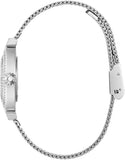 Guess Dream Crystals Silver Dial Silver Mesh Strap Watch For Women - GW0550L1