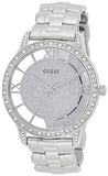 Buy Shop Guess Ethereal Diamonds Silver Dial Silver Steel Strap Watch for Women - W1013L1 USA Online
