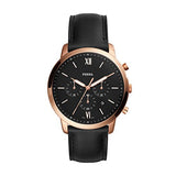 Buy Shop Fossil Neutra Chronograph Black Dial Black Leather Strap Watch for Men - FS5381 USA Online