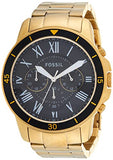 Buy Shop Fossil Inscription Automatic Black Dial Gold Steel Strap Watch for Men - FS5267 USA Online