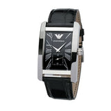 Buy Shop Emporio Armani Black Dial Black Leather Strap Watch For Men - AR0143 USA Online