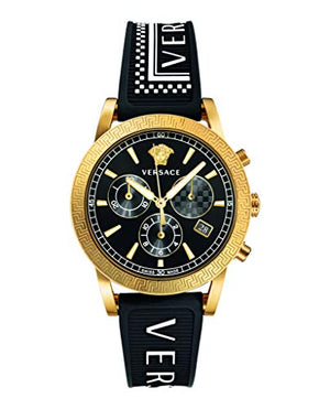 Buy Shop Versace Sports Tech Chronograph Black Dial Black Rubber Strap Watch for Men - VELT00119 USA Online