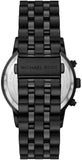 Buy Shop Michael Kors Hutton Chronograph Black Dial Black Steel Strap Watch For Men - MK9089 USA Online