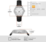 Buy Shop Michael Kors Sage Three-Hand Mother of Pearl White Dial Black Leather Strap Watch for Women - MK4821 USA Online