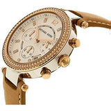 Buy Shop Michael Kors Parker Chronograph White Dial Tan Leather Strap Watch for Women - MK5633 USA Online