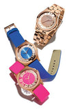 Buy Shop Marc Jacobs Henry Skeleton Blue Dial Blue Leather Strap Watch for Women - MBM1244 USA Online