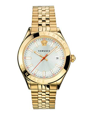 Buy Shop Versace Hellenyium Analog White Dial Gold Steel Strap Watch for Men - VEVK00720 USA Online