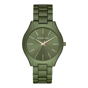 Buy Shop Michael Kors Slim Runway Green Dial Green Steel Strap Watch for Women - MK4526 USA Online