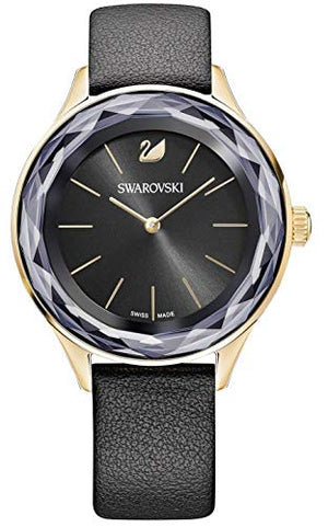 Buy Shop Swarovski Octea Nova Grey Dial Grey Leather Strap Watch for Women - 5295358 USA Online