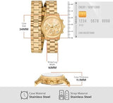 Buy Shop Michael Kors Runway Chronograph Analog Gold Dial Gold Steel Strap Watch for Women - MK7452 USA Online