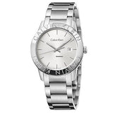 Buy Shop Calvin Klein Steady Silver Dial Silver Steel Strap Watch for Women - K7Q21146 USA Online