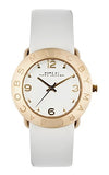 Buy Shop Marc Jacobs Amy White Dial White Leather Strap Watch for Women - MBM1150 USA Online